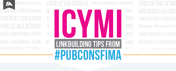 Link Building Tips 2016 from Pubcon SFIMA