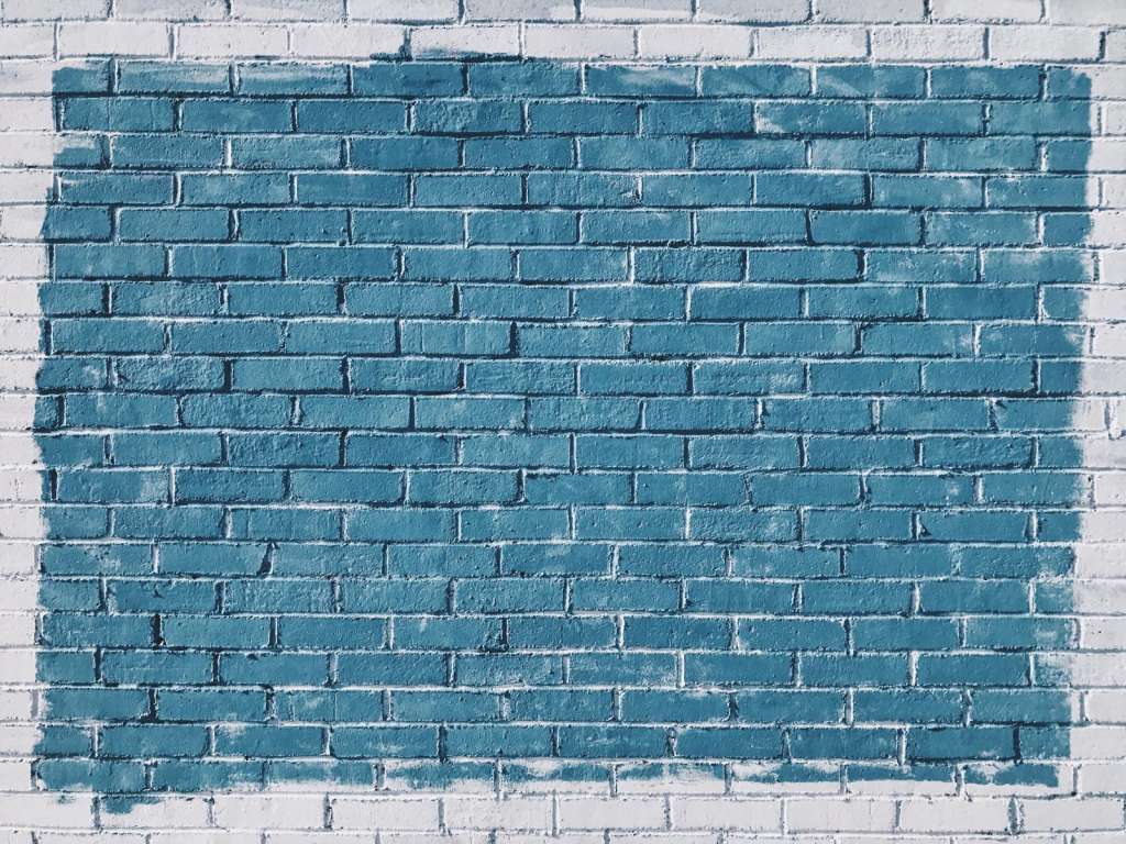 brick wall, painted