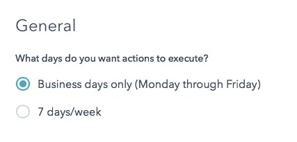 HubSpot send rules example