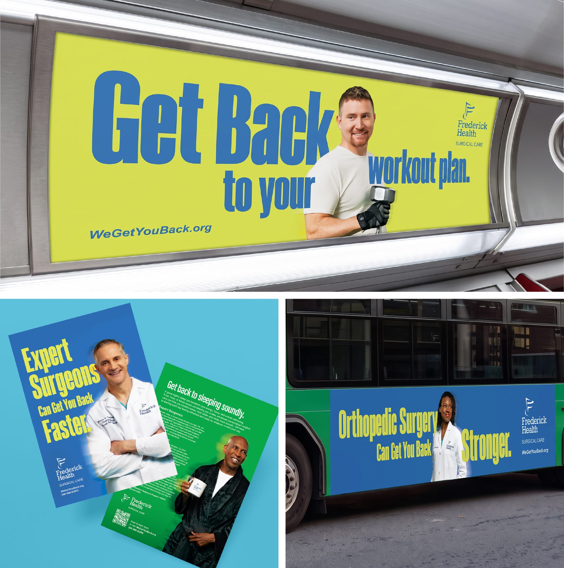 Frederick Health Get Back Phase 2 Bus Ad, Print Ad